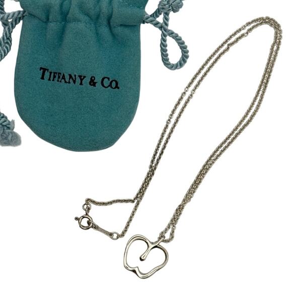 Tiffany & Co. Elsa Peretti Apple Necklace Sv925 3.5g 16 inch - Picture 1 of 10